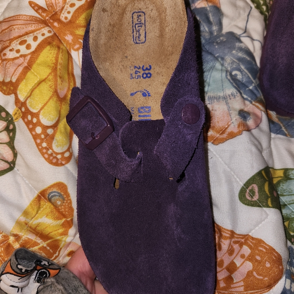 Birkenstock boston dark purple wine 38